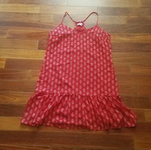 Old Navy Red Patterned Tank Dress